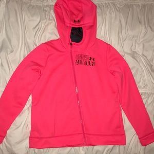 Hot pink under armour hoodie